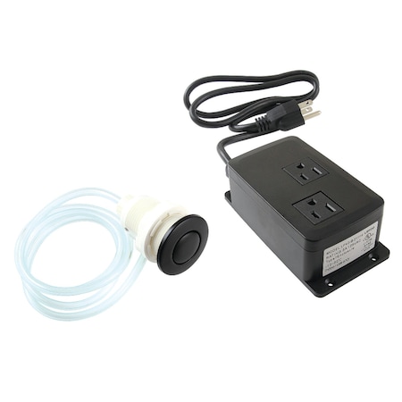 Kingston Brass Dual Outlet Garbage Disposal Air Switch Kit, Matte Black KADK310